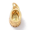 Real 18K Gold Plated Brass Inlaid Cubic Zirconia Charms ZIRC-L100-079G-04-3