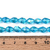 Transparent Electroplate Glass Beads Strands EGLA-N023-6x8mm-A07-4