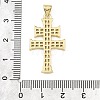 Religion Brass Micro Pave Clear Cubic Zirconia Pendants KK-B177-03G-01-3