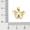 Brass Micro Pave Clear Cubic Zirconia Pendants KK-A221-16B-G-3