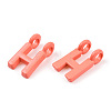 Rack Plating Spray Painted Alloy 2-Loop Link Pendants PALLOY-N176-01H-3