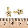 Brass Micro Pave Cubic Zirconia Charms X1-KK-C099-01K-G-3