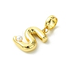 Rack Plating Brass with ABS Plastic Pearl European Dangle Charms KK-G501-02S-G-2