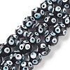 Handmade Evil Eye Lampwork Beads Strands LAMP-F027-04-1