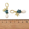 Ocean Brass Leverback Earrings EJEW-JE07463-6