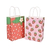 2 Styles Strawberry Print Paper Gift Bags with Handles TH-CBA170C-07-3