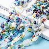 Handmade Millefiori Glass Beads Strands LK137-6