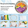 Flower Hanging Painting Needle Felting Kit for Beginners DIY-WH0304-983-4