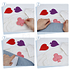 32Pcs Playing Cards Element Cotton Embroider Thread Iron on/Sew On Patches PATC-WH0023-90-3