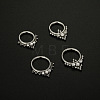 316L Surgical Stainless Steel Micro Pave Clear Cubic Zirconia Nose Rings WG1C8D8-06-2