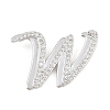 Brass Micro Pave Clear Cubic Zirconia Pendants CU-CBA8481-01P-W-1