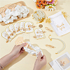 Glass Pearl Bracelets and Hair Tie and Acrylic Alligator Hair Clips Sets SJEW-OC00002-3