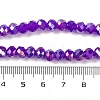 Baking Electroplate Glass Beads Strands X-DGLA-A039-J8mm-B05-4