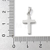 304 Stainless Steel Micro Pave Cubic Zirconia Pendants STAS-Z107-08P-07-3