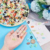 1260Pcs 14 Style Opaque Acrylic Linking Rings SACR-DC0001-01-3