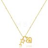 Brass Initial and Heart Pendant Necklaces for Women FS-WG01F32-06-1
