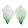 Baking Painted Transparent Glass Petal Beads DGLA-N004-07-2