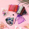 100Pcs Rectangle Organza Drawstring Bags CON-YW0001-87-5
