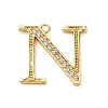 Rack Plating Brass Micro Pave Cubic Zirconia Pendant KK-H449-76G-04-1