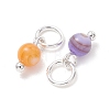 Dyed Natural Freshwater Shell Pendants PALLOY-JF05441-03-2