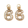 304 Stainless Steel Rhinestone Pendants STAS-N133-03G-G-1