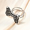 304 Stainless Steel Open Cuff Rings for Women RJEW-F178-01P-01-5