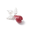 Acrylic & Alloy Wing Pendants PALLOY-JF04723-4