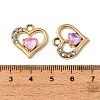 UV Plating Alloy Glass Pendants FIND-K032-11G-2