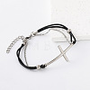 304 Stainless Steel Religion Cross Link Bracelets for Men Women IZ7438-3-1