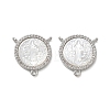 Brass Micro Pave Clear Cubic Zirconia Chandelier Component Links CU-CBA5585-03P-03-1