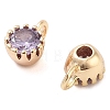 Brass Micro Pave Cubic Zirconia Charms KK-U028-19G-03-2