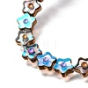 Electroplated Transparent Glass Beads Strands GL-CBA98F0-09E-2