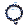 Natural Tiger Eye Round Beads Stretch Bracelets BJEW-PH0001-10mm-14-3