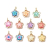Handmade Polymer Clay with CCB Plastic Bead Frames Pendants PALLOY-JF04752-1