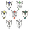 14Pcs 7 Colors Alloy with Resin Rhinestone Pendants FIND-CJ0005-95-1