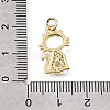 Brass Micro Pave Clear Cubic Zirconia Pendants CU-L001-18G-09-3