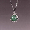 Natural Green Aventurine Round Ball Pendants PW-WG4D222-03-1