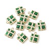 Brass Pave Cubic Zirconia Pendants KK-G462-44KCG-03-3