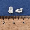 Brass Micro Pave Clear Cubic Zirconia Pendants KK-B172-11S-3