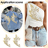 Gold and Silver Thread Silk Embroidered Sequins DIY-WH0816-144A-5