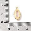 Brass Glass Charms KK-U061-10G-01-3