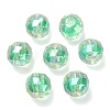 UV Plating Transparent Acrylic European Beads OACR-F004-03A-2