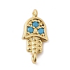 Religion Brass Micro Pave Cubic Zirconia Connector Charms KK-H529-01C-G-1