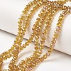 Electroplate Transparent Glass Beads Strands EGLA-A034-T4mm-T06-1