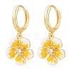 Brass Micro Pave Cubic Zirconia Hoop Dangle Earrings KK-CBA8324-10G-02-4