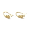 Brass Micro Pave Cubic Zirconia Earring Hooks KK-C048-14H-G-1