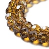 Electroplate Transparent Glass Beads Strands EGLA-A035-T8mm-A04-3