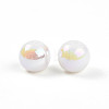 Electroplate Pearlized Glass Pearl Beads EGLA-T021-14B-01-3