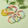 Opaque Acrylic Beads Stretch Bracelet Sets for Kids BJEW-JB06403-2