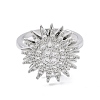 Daisy Rotatable Open Cuff Rings for Women RJEW-S402-05P-4